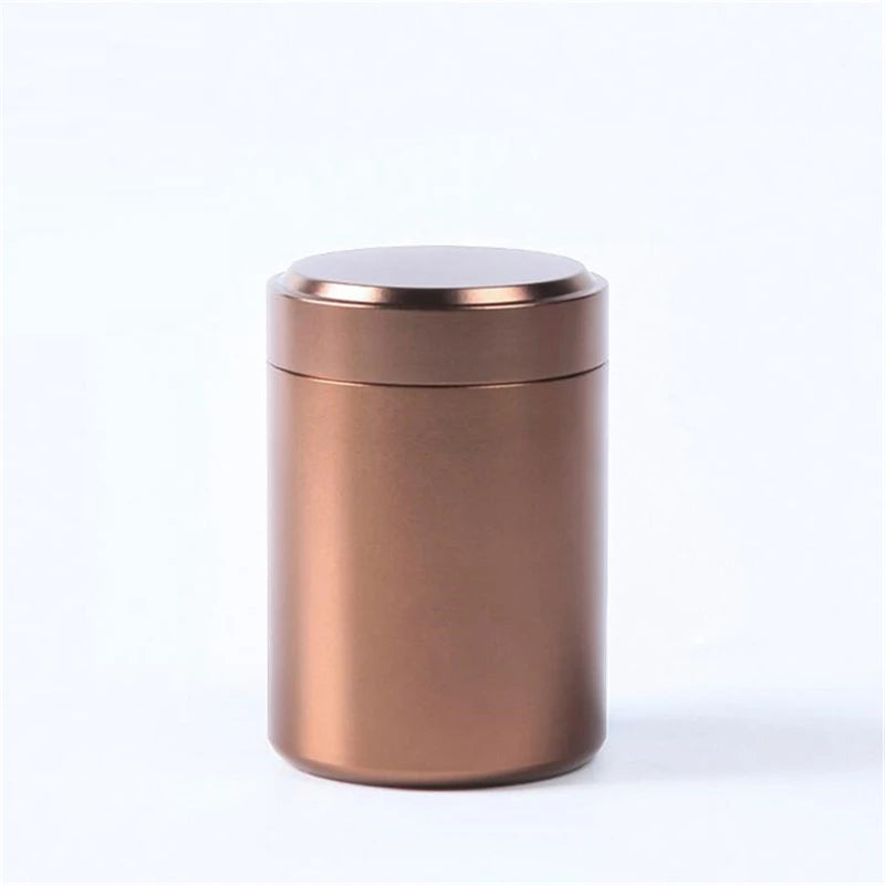 60ML Solid Color Airtight Smell Proof Container Aluminum Alloy Herb Stash Metal Sealed Can Tea Jar Storage Boxes