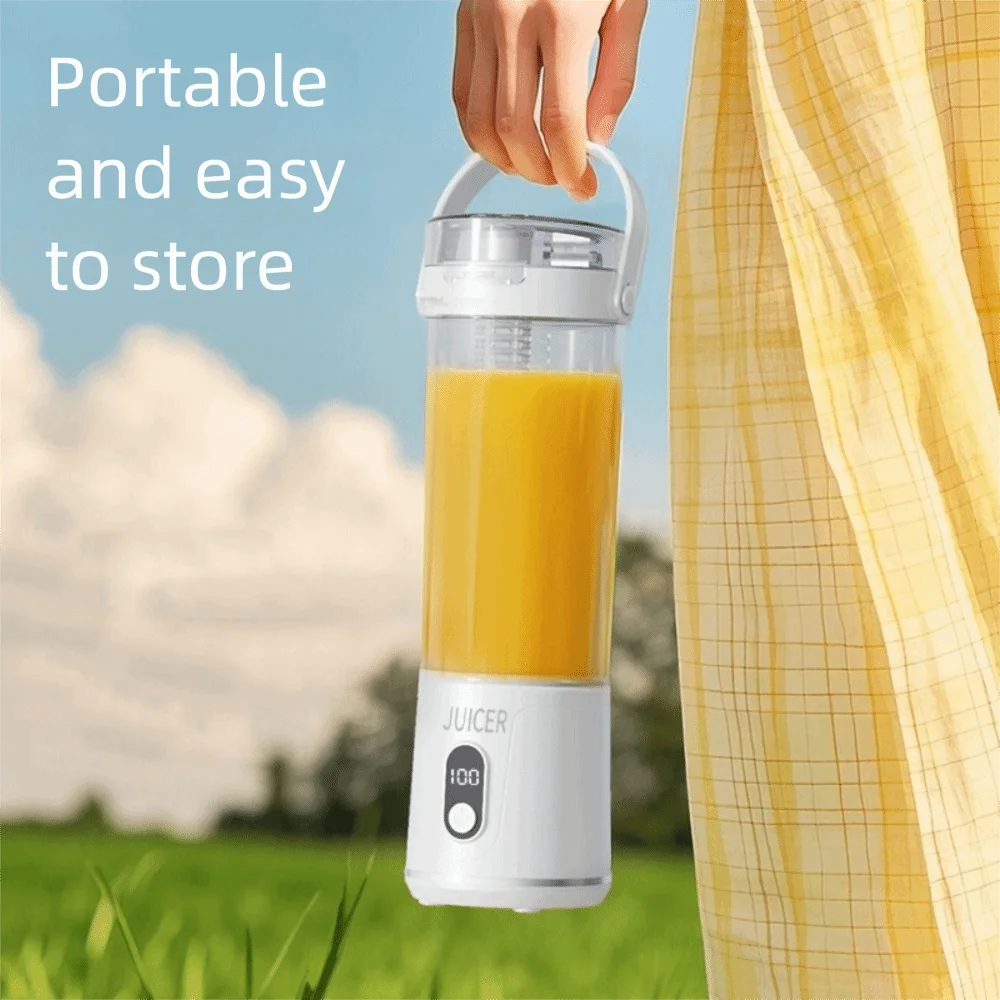 600ML Capacity Portable Blender USB Rechargeable Fresh Fruit Blender Fruit Mixers Household Fruit Cup Smoothie Blender