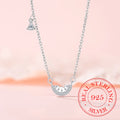 925 Sterling Silver Exquisite Summer Seaside Watermelon Pendant Necklace For Women Choker Chain Wedding Party Jewelry Gift