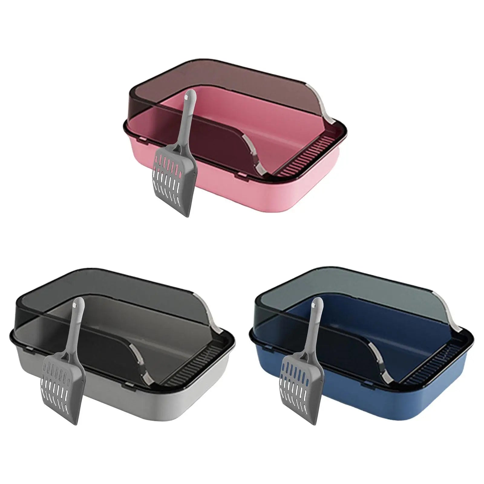 Cat Litter Box Kitten Toilet High Sided Travel Kitten Litter Pan Detachable Anti