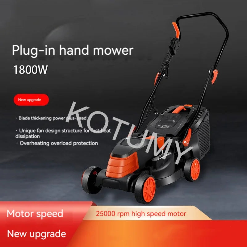 1500W/1800W/2200W Grass Trimmer For Garden Courtyard Hand Propelled Electric Lawn Mower Household Weeding Machine