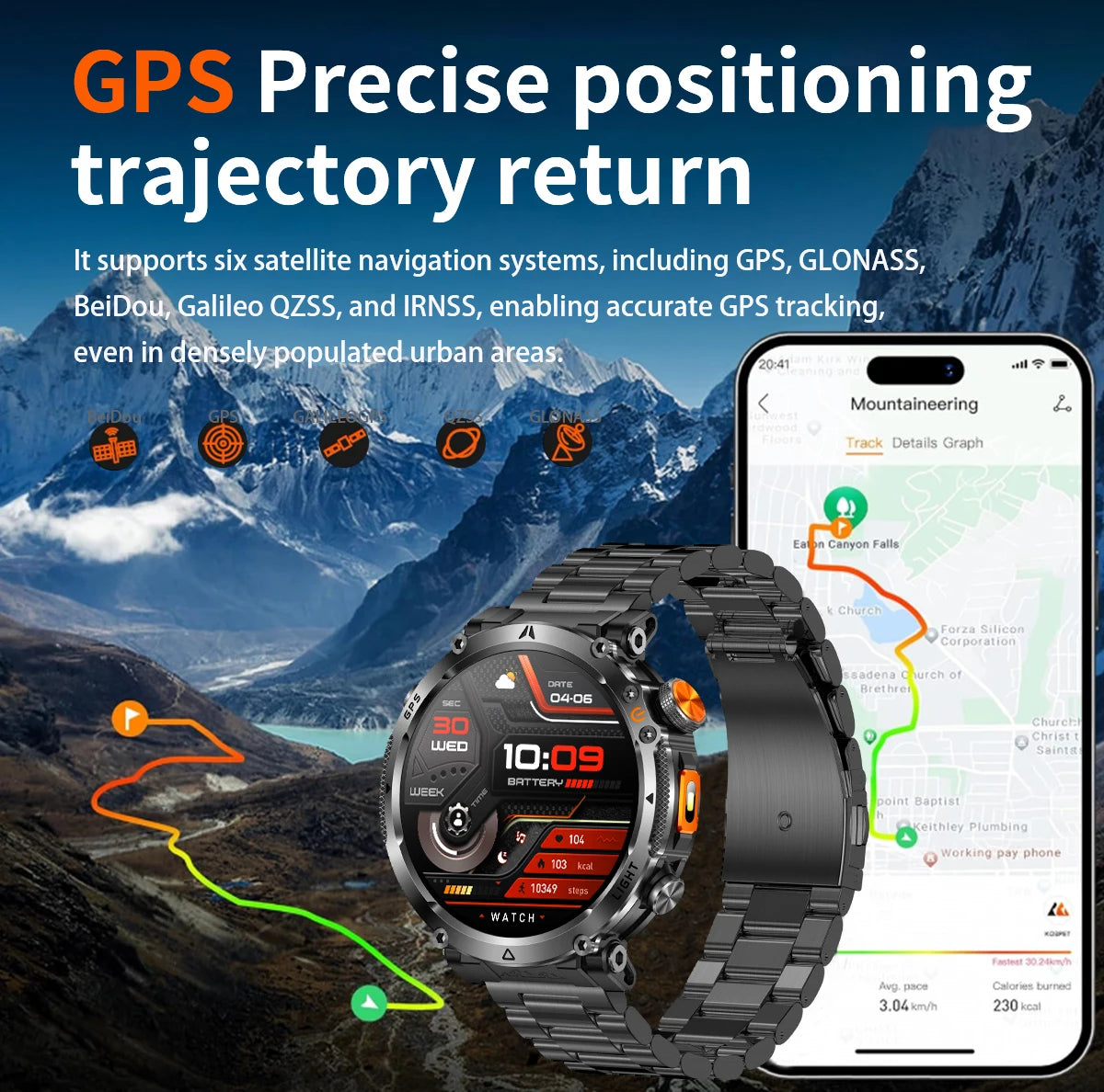 2026 New GPS Ultra Outdoor Sports Smart Watch 1.7" AOD Compass 5ATM Waterproof 170+ Sports Man Durable Military Call Smartwatch