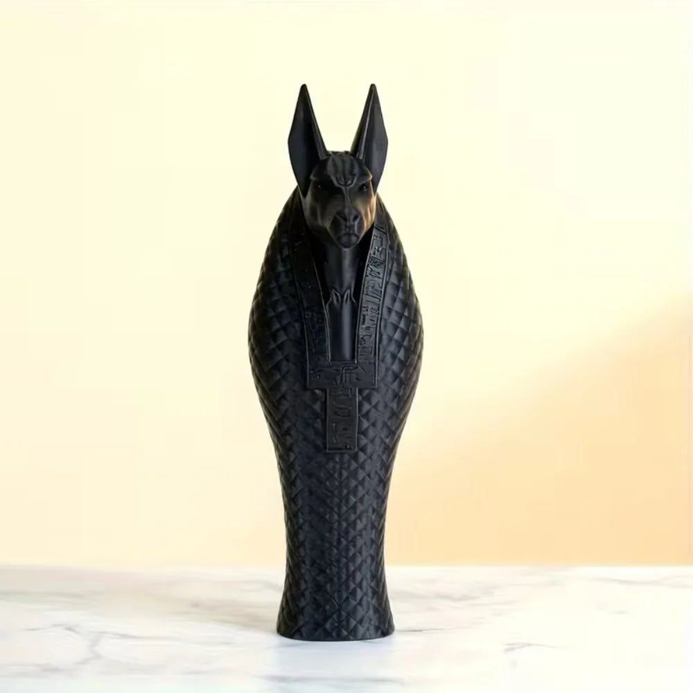 Egyptian God Anubis Statue, 3D Printed Ancient Egyptian Mysterious Guardian God Sculpture, Pet Enthusiast Dog Decoration Statue