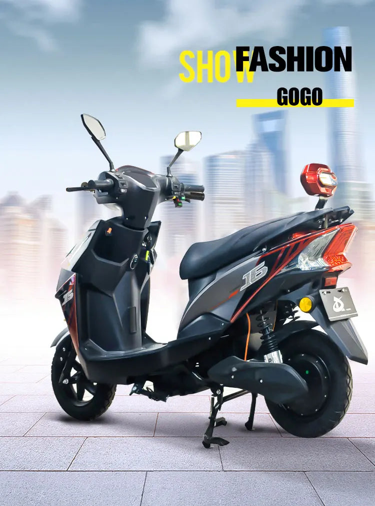 1500W Powerful Electric Scooter for City Commute 65km/h Touring Motorcycles with 72v Voltage