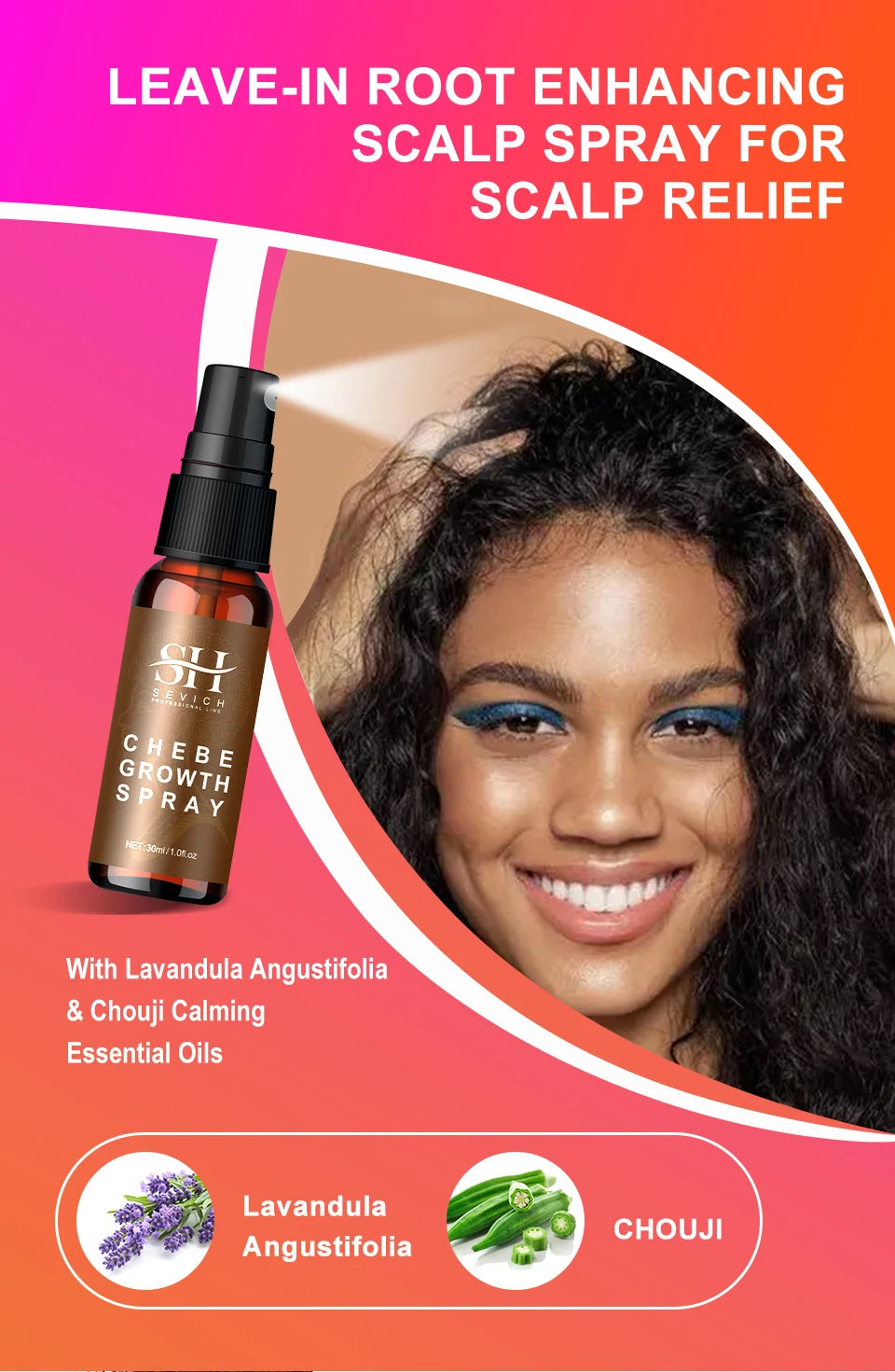 10ml African Chebe Spray Oil for Fast Hair Growth Repair Damaged Visible Result Stop Breakage Promotes Hair Growth For Women Men