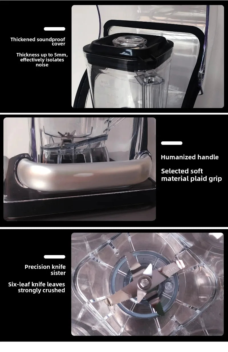 2L Blender Smoothie Maker Ice Crushing Machine,Household Ice Shaver Small Commercial Blender for Smoothies Protein Shakes Drinks