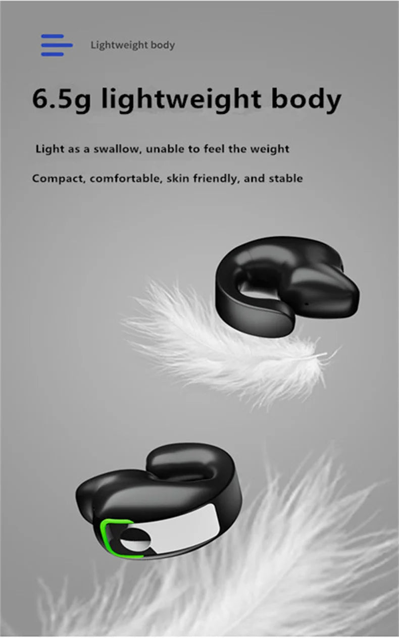 Earphone Clip Wireless Bluetooth Headphone Bone Conduction Headset High Quality TWS Auriculares Sport Noise Canceling With Mic