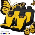 Car Seat Cover Full Set, Universal Butterfly Pattern Embroidery Auto Seat Cover Set