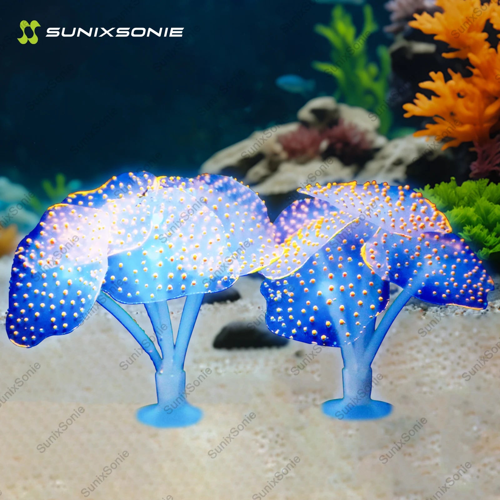 Artificial Glowing Anemone Luminous Plant Fish Tank Aquarium Decoration Underwater Landscape Ornament Aquascaping Accessories