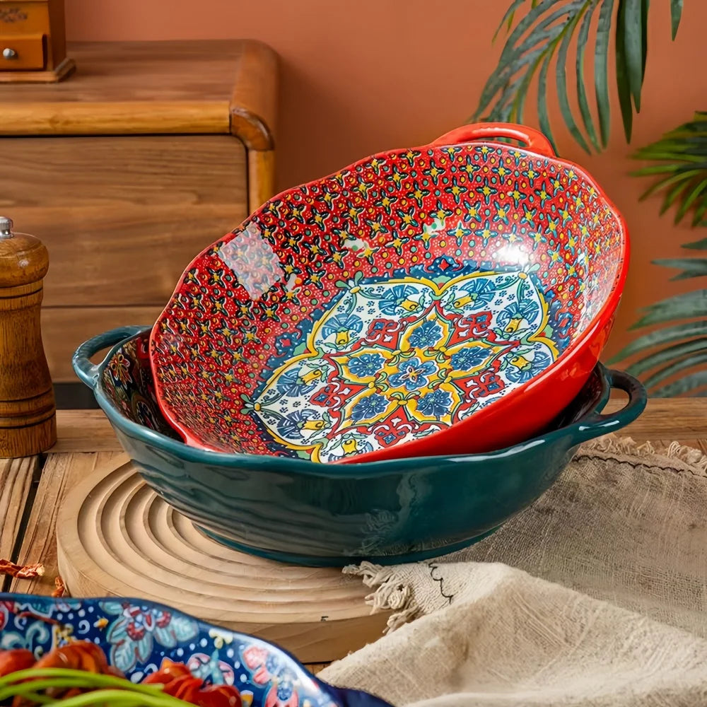 Bohemian amphora soup bowl household ceramic large soup bowl noodle bowl high value tableware large bowl ramen bowl soup bowl