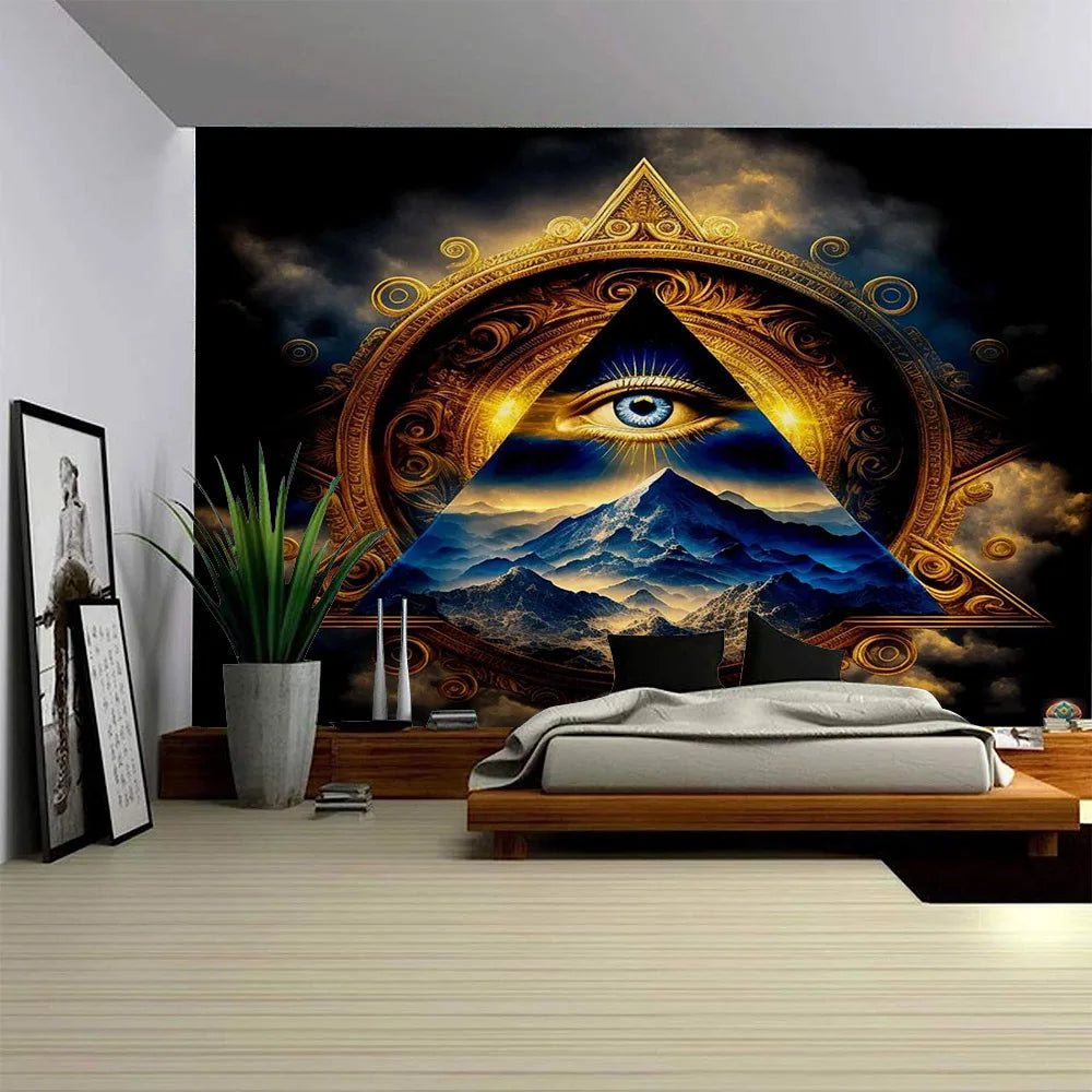 Egyptian Painting Tapestry  Nefertalis Tomb Thebes Wall Hanging Gods of Ancient Egypt Mural for Bedroom Living Room Dorm Decor