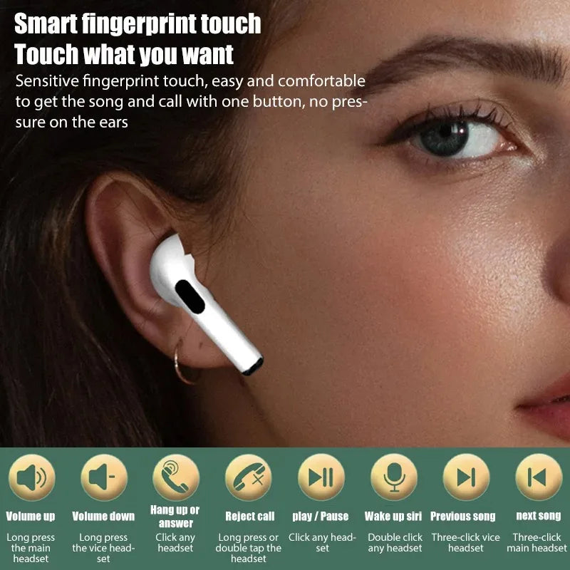 # i4 Wireless Bluetooth 5.0 Earphone TWS Headphones Sport Headset HD Mic with touch Control Earbuds for Smartphone