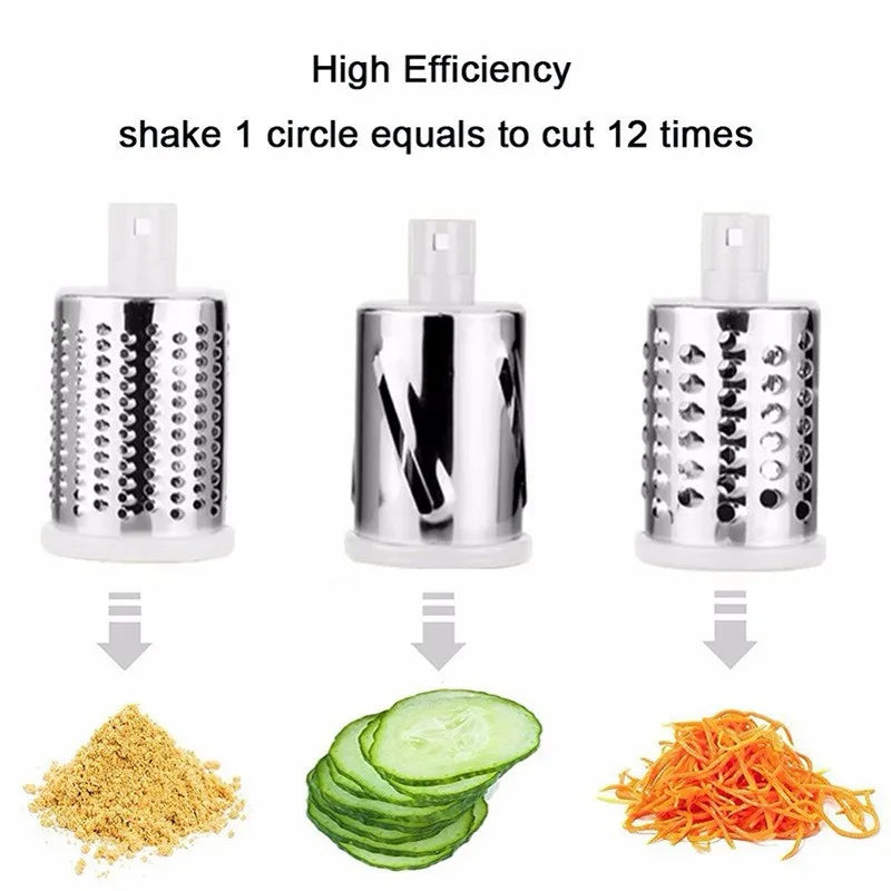1pc Highly Efficient and Versatile Vegetable and Fruit Slicer Grater Benchtop Drum Cutter with Drum Design for Fast Even Shre