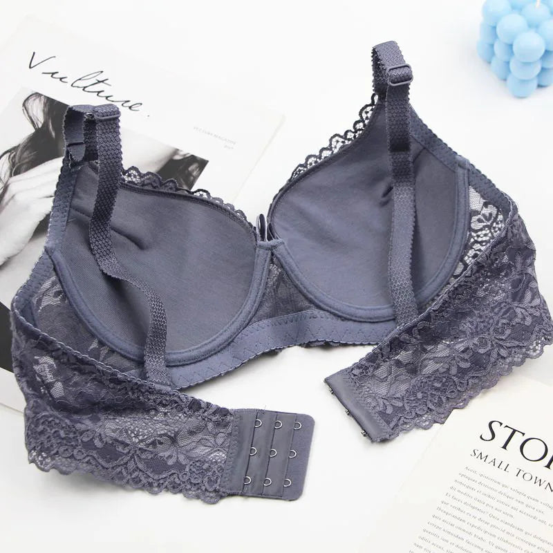 2025 New Sexy Bras 34/75 36/80 38/85 40/90 42/95 44/100 BC Cup Unerwear For Women Bow Floral Push Up Lingerie