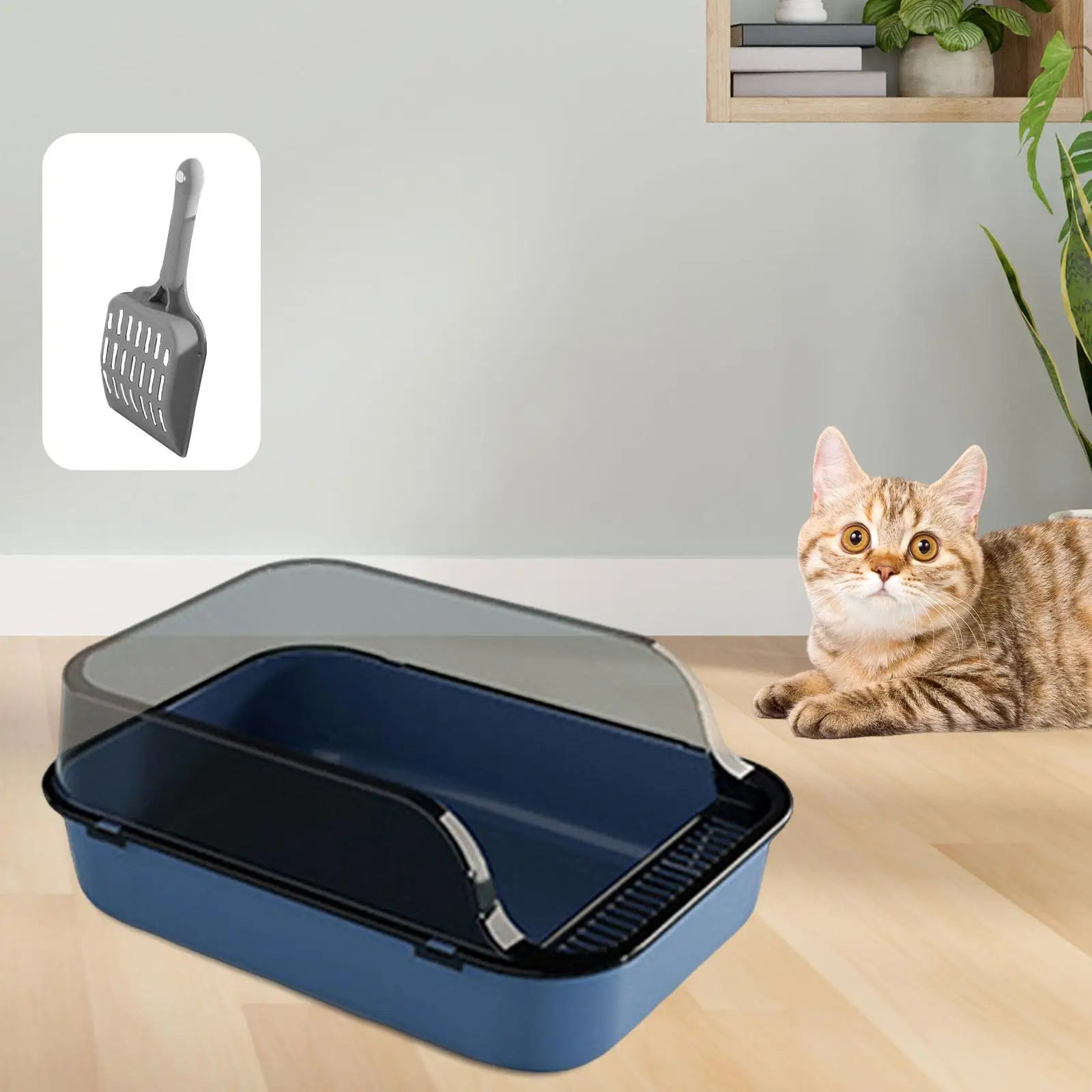 Cat Litter Box Kitten Toilet High Sided Travel Kitten Litter Pan Detachable Anti