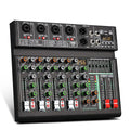 BOMGE 4/6 Channel 256DSP Audio Mixer USB Bluetooth/catu daya 48V independen/cocok untuk studio, panggung DJ, pesta