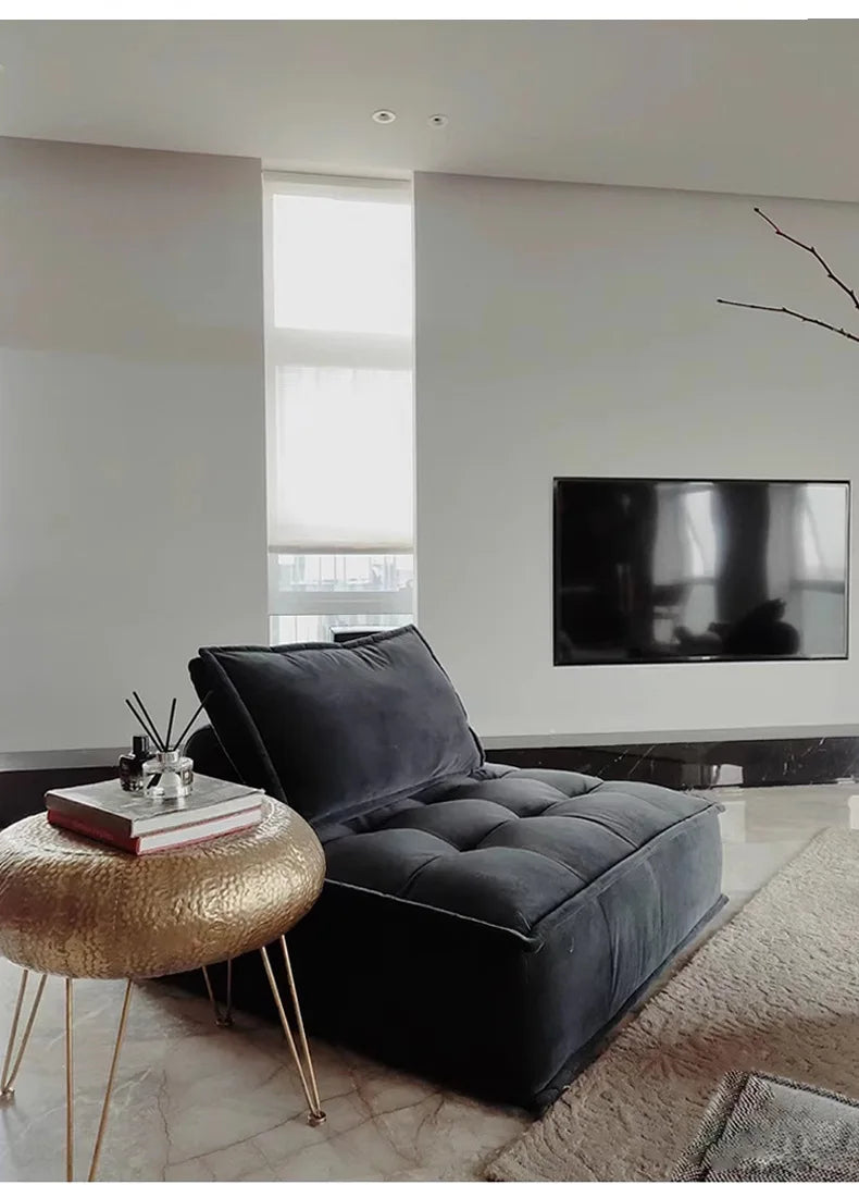 Compression Sofa High-end Light Luxury Living Room Boneless Sofa Small Apartment Three-seater Fabric Double Tofu Block Sofa
