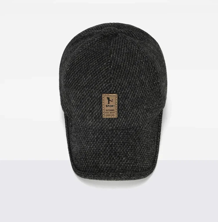 Baseball Cap Autumn Woolen Knitted Designer Men's Winter Cap Thicken Warm Hats with Earflaps Men's Brand Hats Dad Trucker Hats