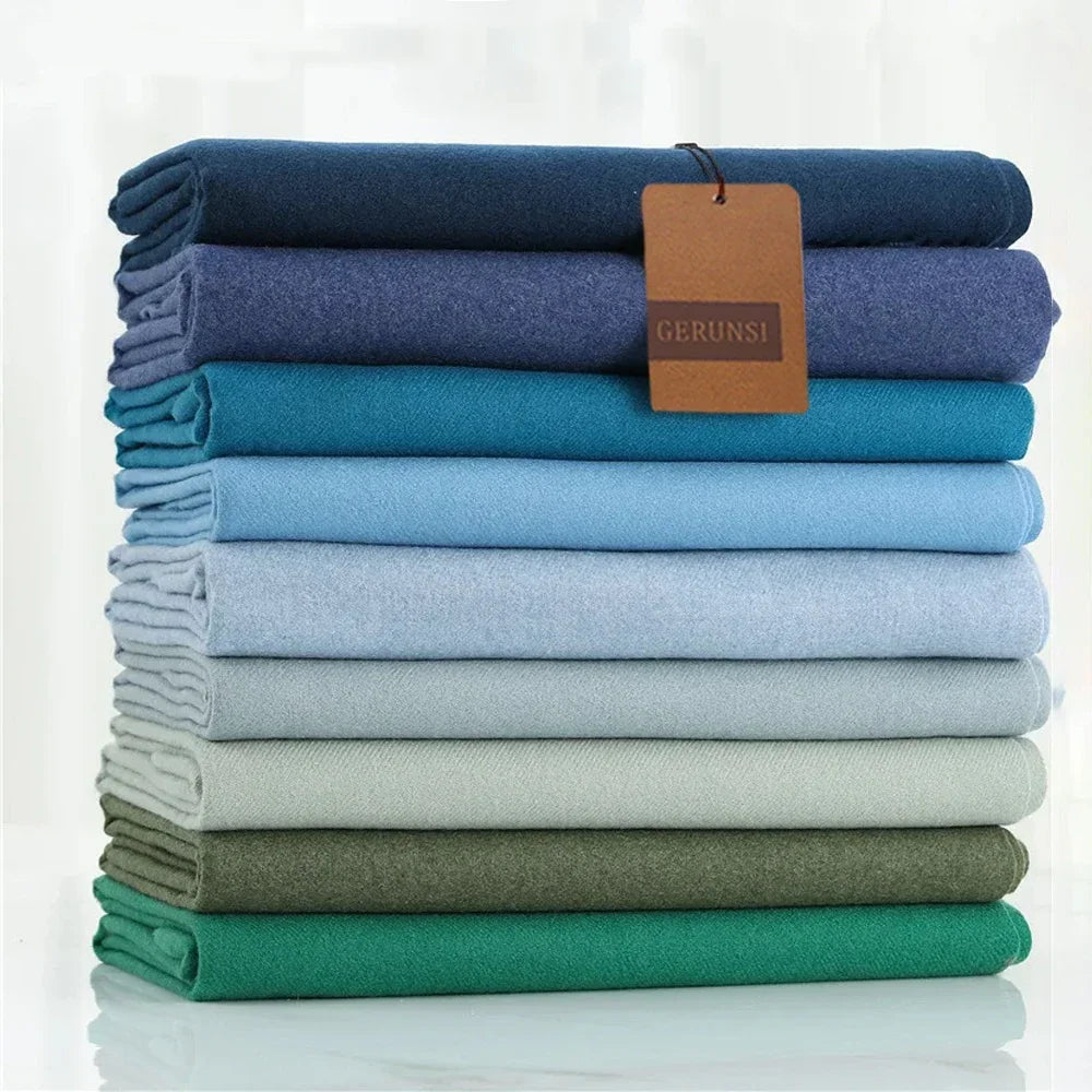 2024 Winter Cashmere Scarf Women Thick Warm Pashmina Shawls Wraps Solid Color Tassel Lady Blanket Echarpe Bufanda Hijab