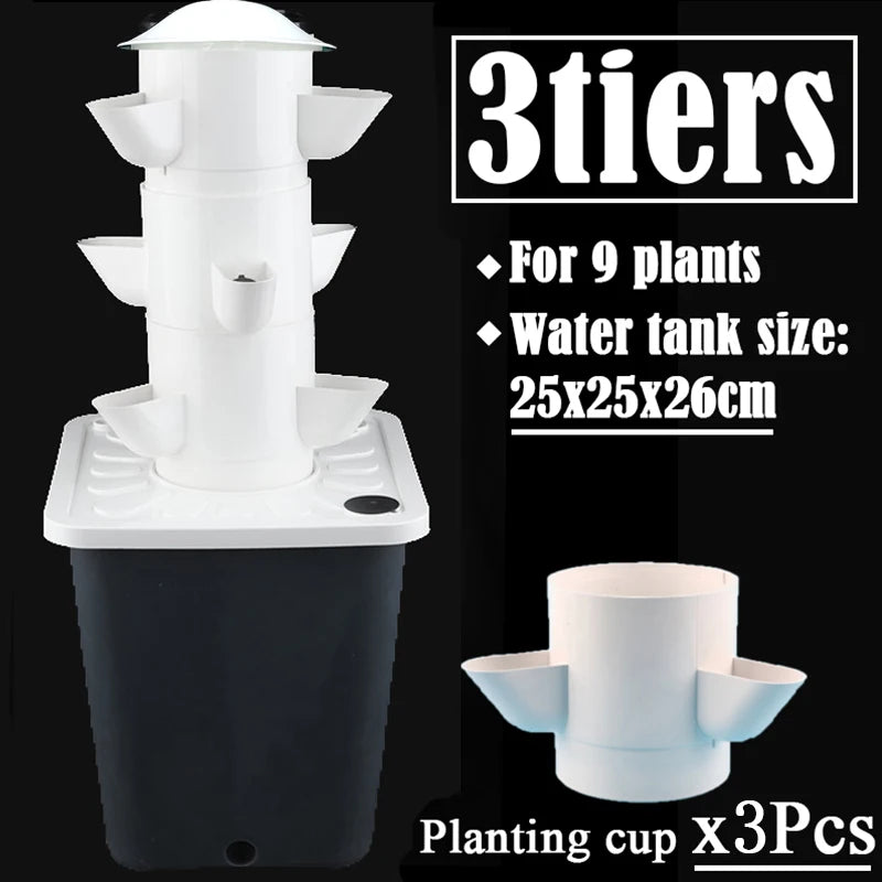 DIY Hydroponic Growing System Home Vertical Tower Veg Planter Indoor Vegetable Fruits Soilless Cultivation Equipment