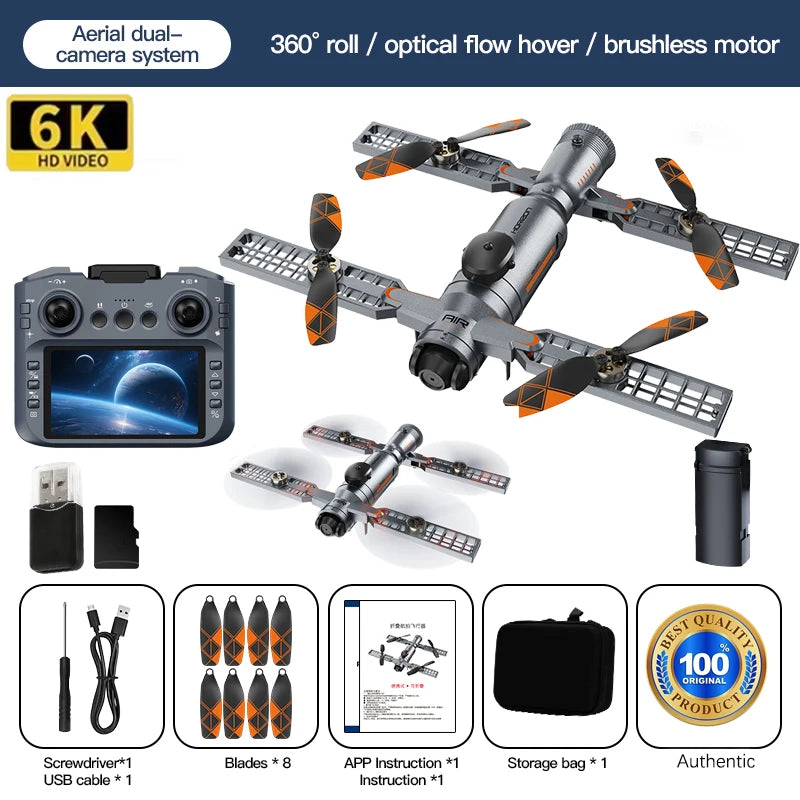 Drone Toy Gift 2026 New AE22 8K 5G infrared obstacle avoidance optical flow positioning brushless motor Oneclick spray function