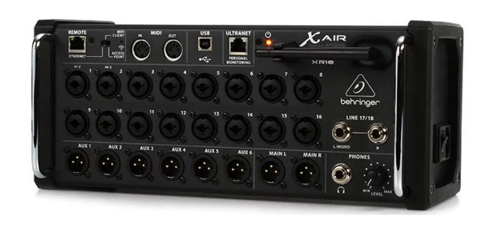 Behringer X Air XR18 18-channel Rackmount Digital Mixer for iPad/Android Tablet with 16  Midas Preamps, Wi-Fi and USB Interface