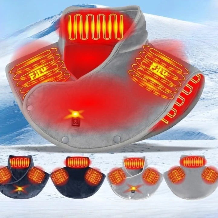 Electric Heating Shoulder Neck Pad USB Heated Back Wrap 3 Heat Level Soft Hot Compress Back Shawl Neck Shoulder Fast Heated Pad