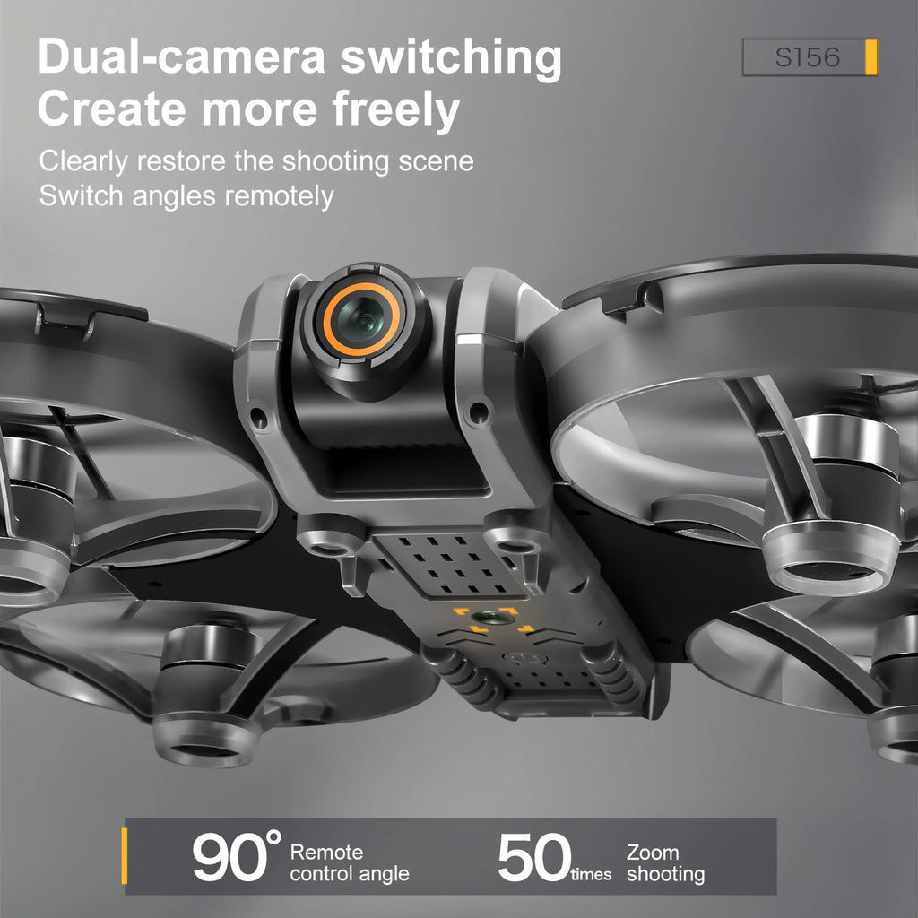 Drone with Camera 4K HD Video Stable Hover 180° Adjustable Lens 3D Flip RC Drones FPV Brushless Optical Flow Quadcopter UAV