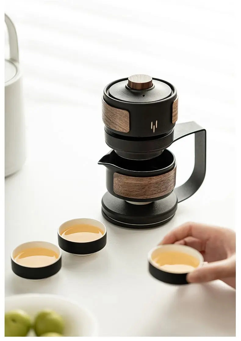 Ceramic automatic tea set, home tea making, office high-end and atmospheric complete set of tea set