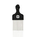 Black Metal African American Pick Comb Hair Combs Hair Comb for Hairdressing Styling Tool Salon Barber Shop
