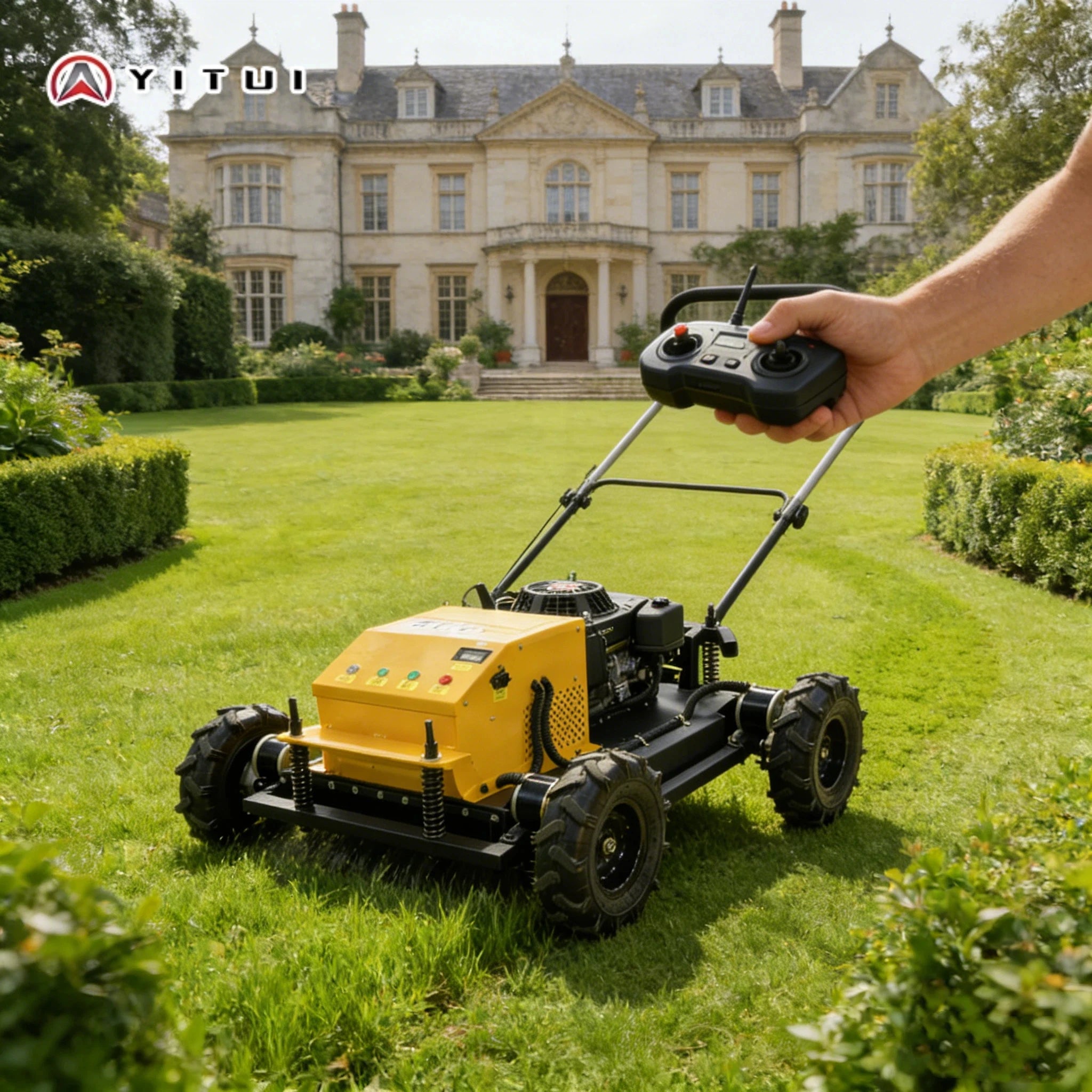 Customized Factory Direct Wheeled Lawn Mower 550mm Cutting Width Affordable Mower Agricultural Remote Control Robot Lawn Mower
