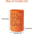 Ceramic Orchid Pot, Orchid Pots with Holes, Plant Pot for Repotting, Flower Planter Pot Indoor Outdoor