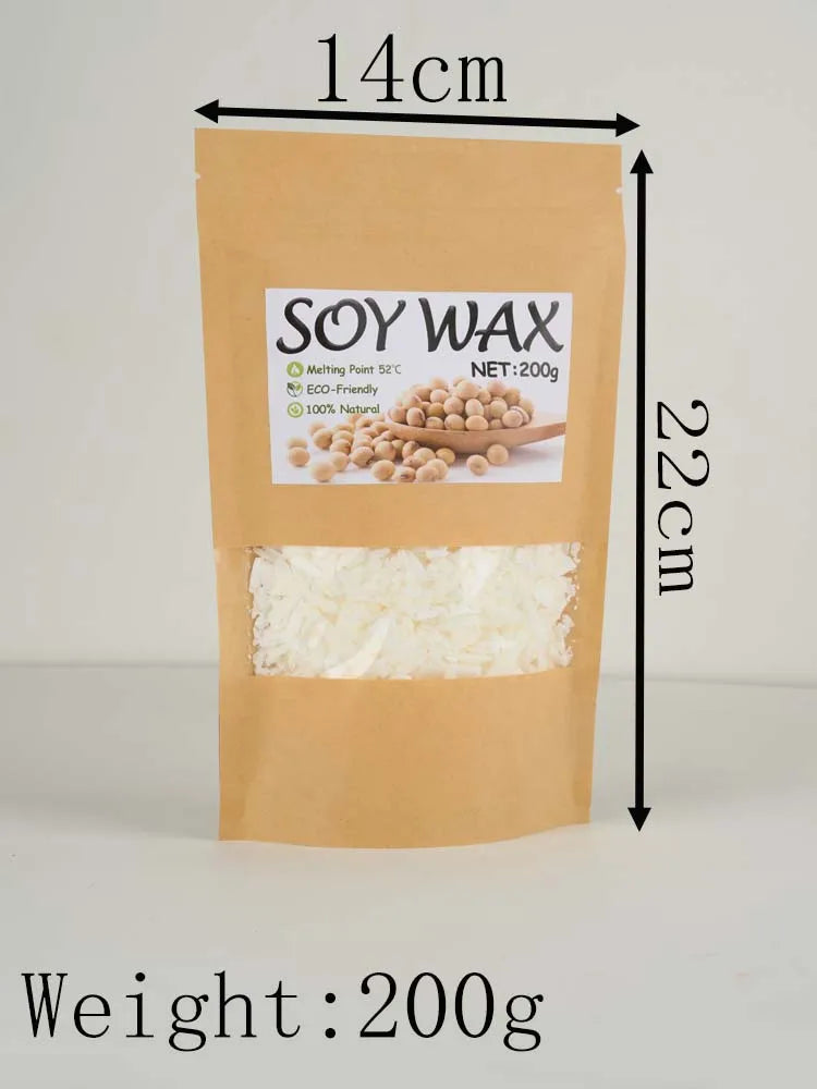 1 Pounds Pure White Soy Wax For DIY Handmade Candles Crafts 100% Additive-Free Scented Candle Raw Material Making Supplies Kit