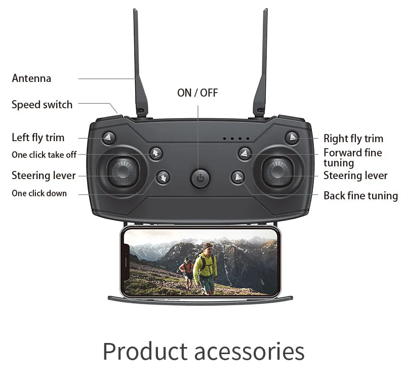 Drones Toys Gifts 8K HD Dual Camera 2026 E88 Plus Mini Foldable GPS Brushless Motor Obstacle Avoidance RC Quadcopter LED For IOS