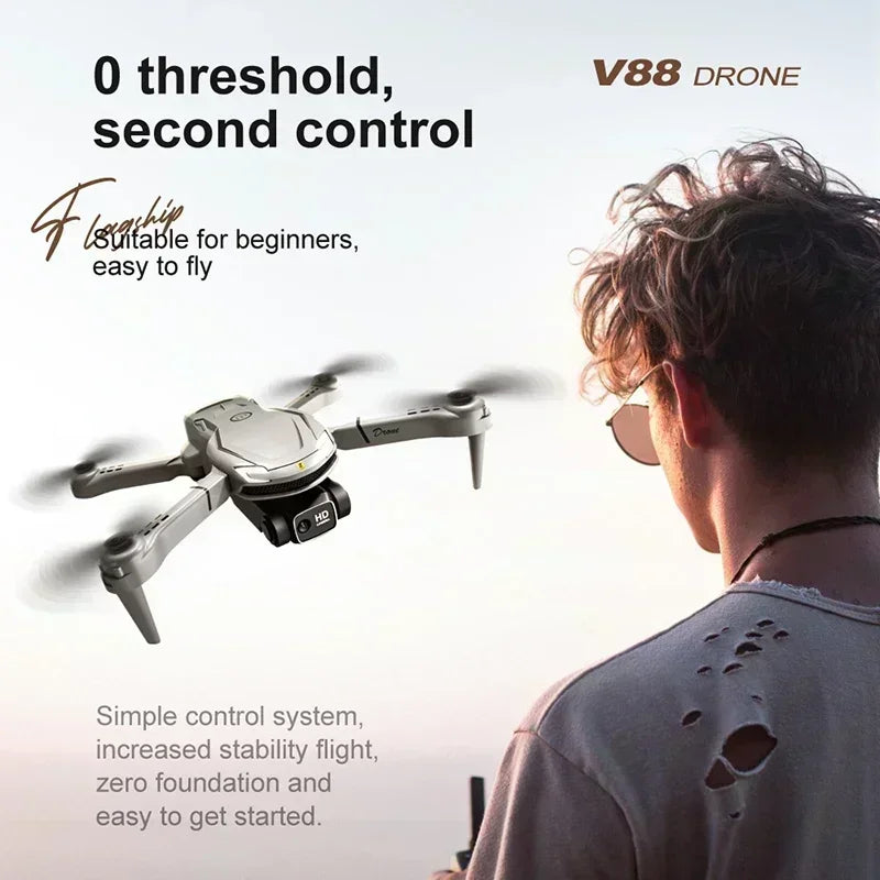 Drone V88 8K 5G Professional HD Dual Camera Aerial Photography 15000M Remote Control Aircraft Folding Quadcopter 2026 New