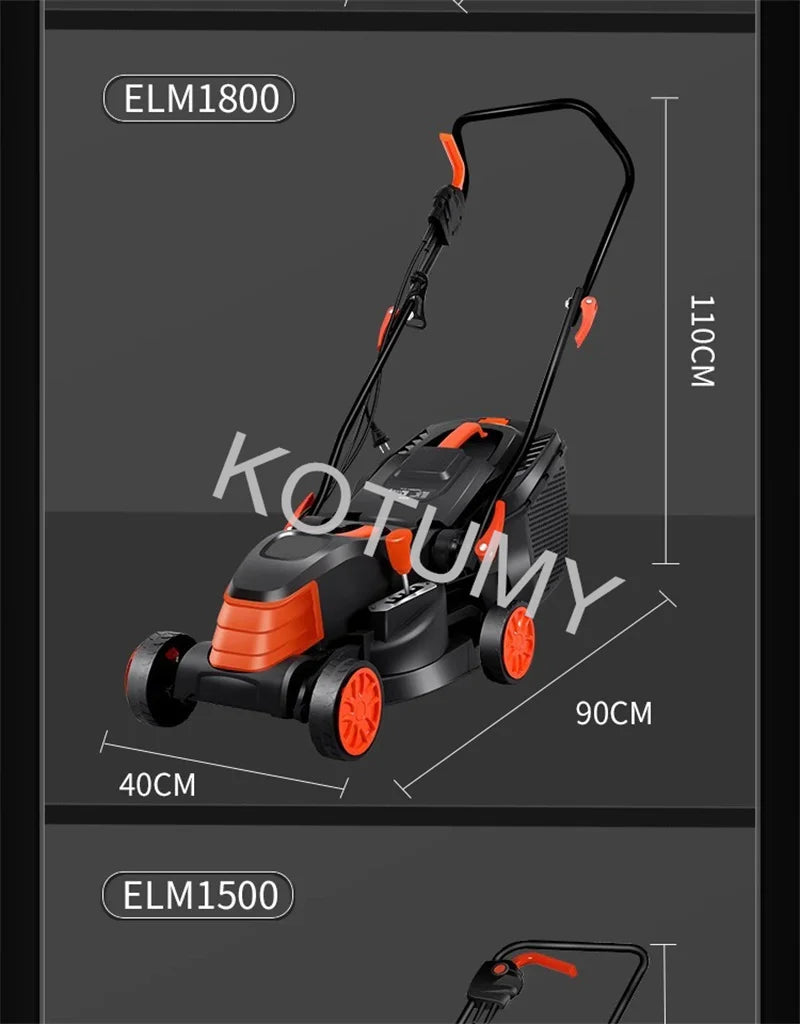1500W/1800W/2200W Grass Trimmer For Garden Courtyard Hand Propelled Electric Lawn Mower Household Weeding Machine