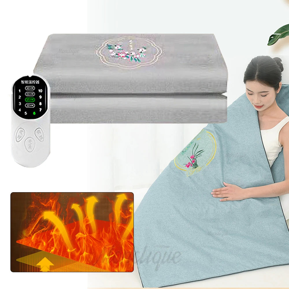 Electric Heating Pad Winter Warm For Bed Blankets Intelligent Timing Heated Pad Wormwood Hot Compress Massage Hand Leg Abdomen