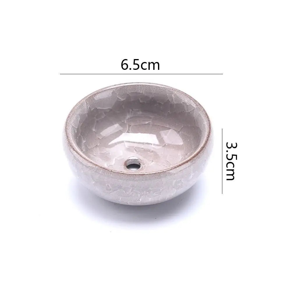 Durable Breathable Ice-Crack Glaze Ceramic Flowerpots Thickened Perforated Succulent Flowerpot Mini Cute Plants Planter Office