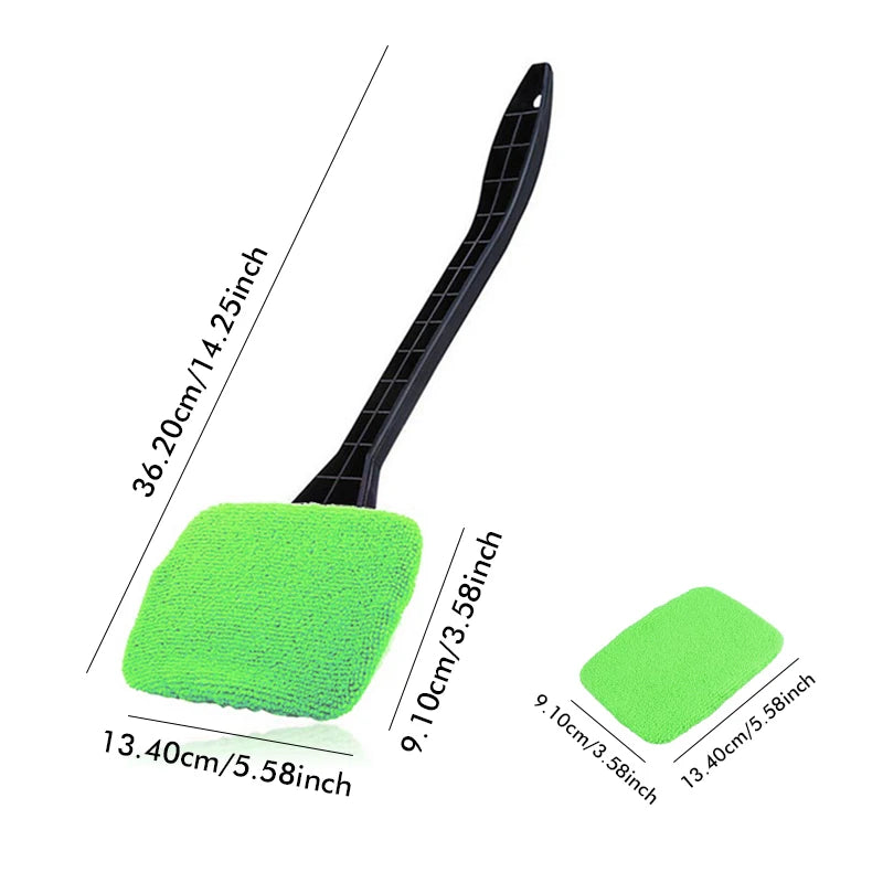 Car Cleaning Wash Tool with Long Handle Car Window Cleaner Washing Kit Windshield Wiper Microfiber Wiper Cleaner Cleaning Brush