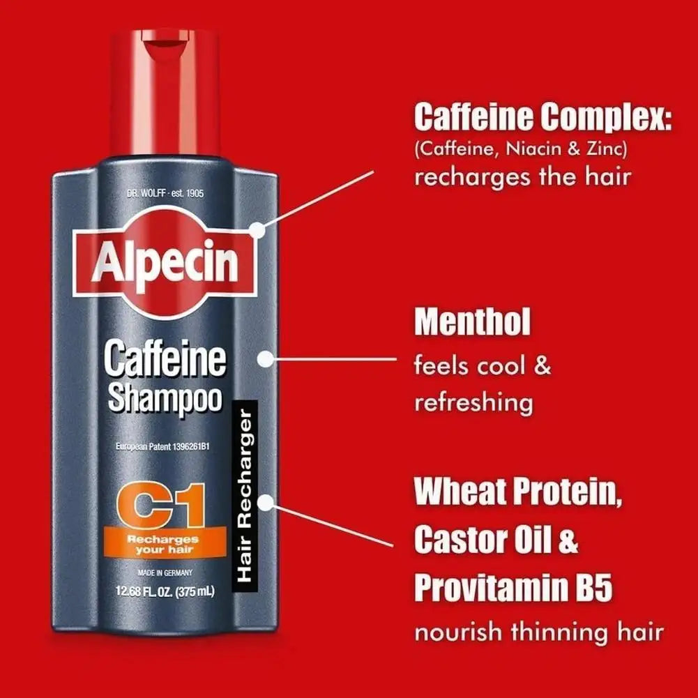 Alpecin Caffeine Shampoo Natural Coffee Extract Strengthen Hair Roots Deep Cleaning Oil Control Repair Damage Hair Care Shampoo
