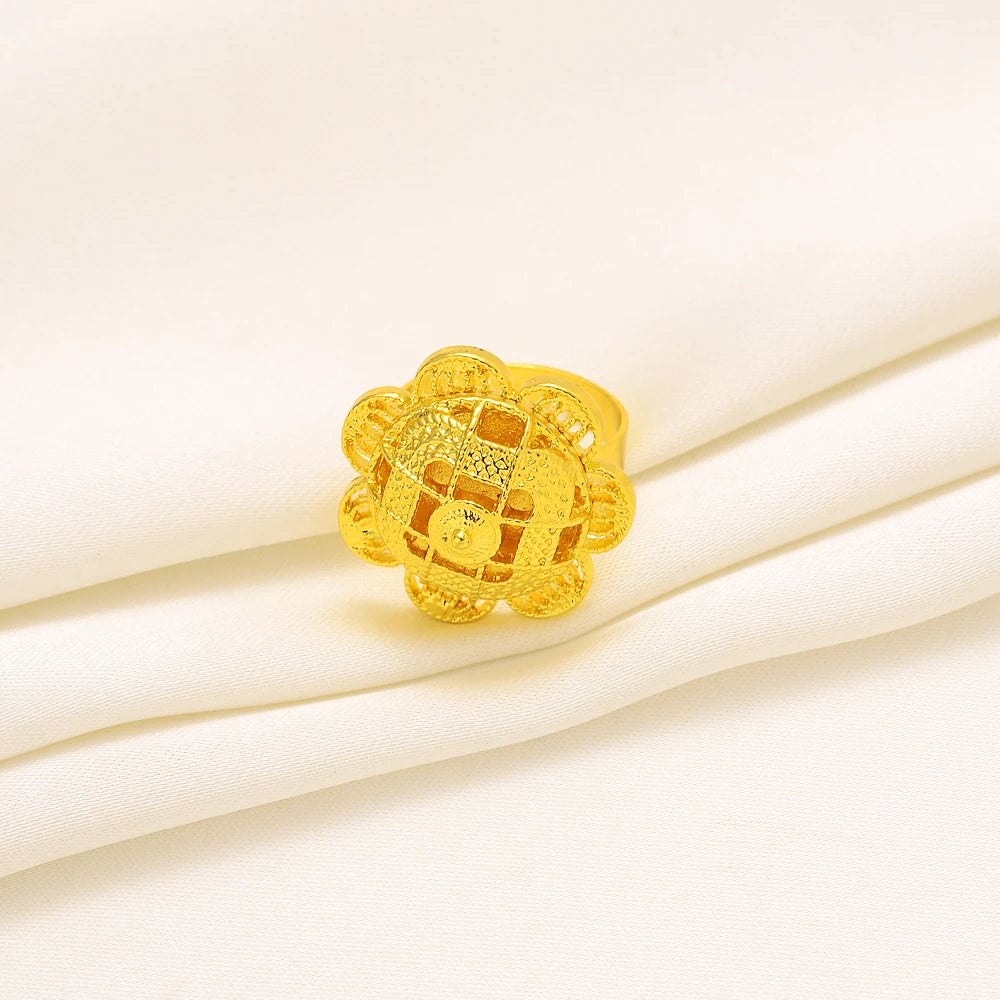 24K Gold Plated Fashion Ethiopian Earrings/Pendant/Ring Jewelry Sets Gold Plate Africa Bride Wedding Eritrea Set Gift