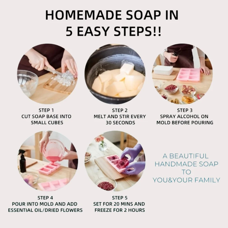 250g Melt and Pour Soap Base Glycerin for DIY Crafting Gift, Moisturizing and Gentle on Skin, Perfect for Soap Making Supplies