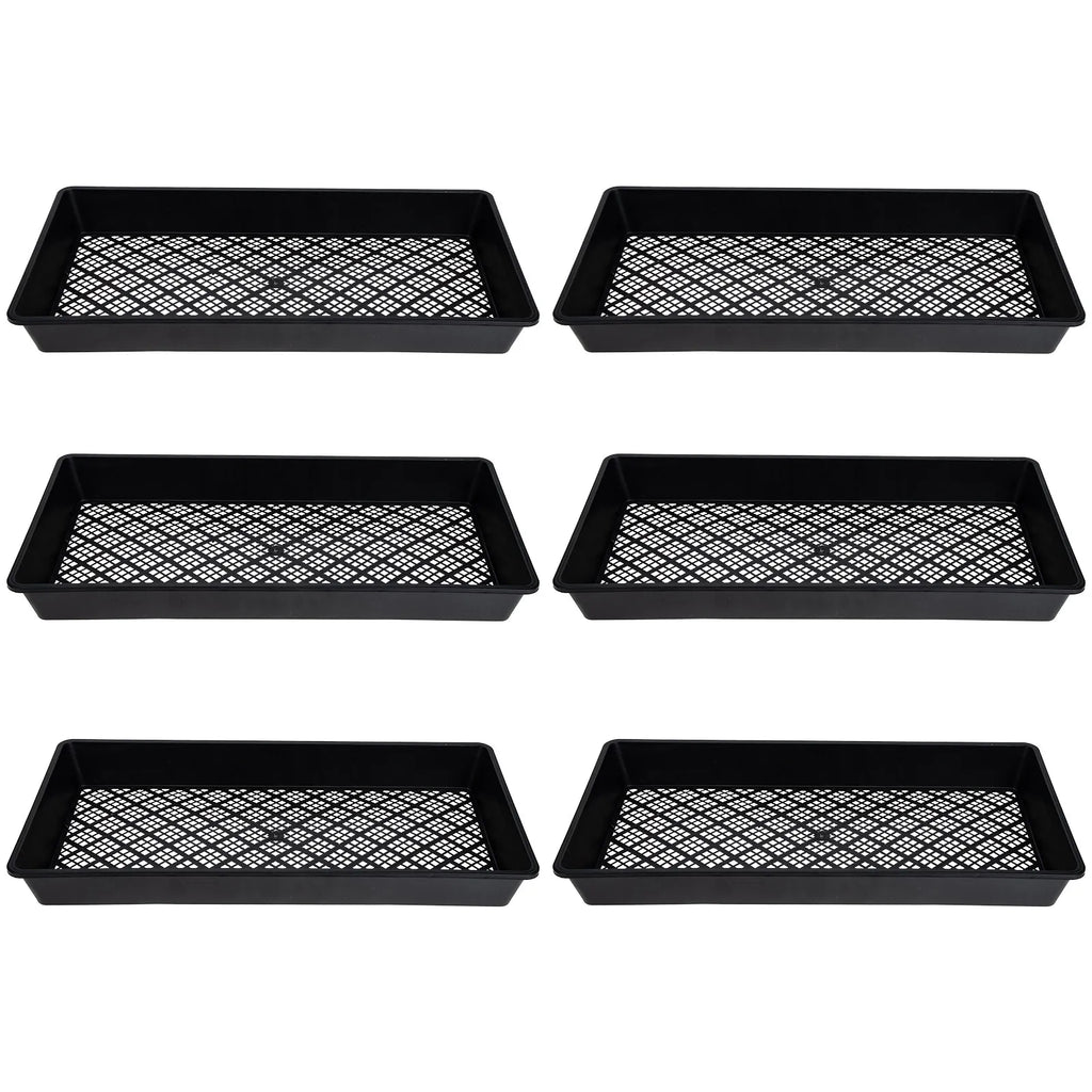 6Pcs Microgreens Growing Trays Sturdy Plant Nursery Plate for Seed Germination Reusable Sowing Tray with High Bearing Capacity