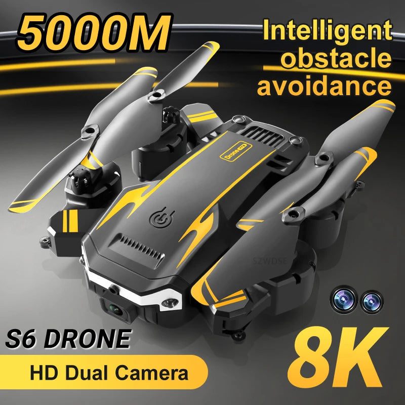 2025 NEW S6 Drone 5000M 8K 5G Professional Aerial Photography HD Wifi FPV Avoiding Flow Obstacles Four Rotors Helicopter Toy