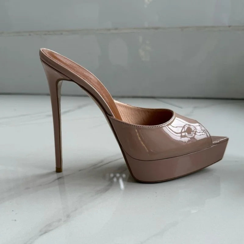 2026 Summer Women High Heeled Shoes for Woman's Pointed Toe Peep Toe Stiletto Platform Pumps Sexy Ladies Wedding Dance Shoes