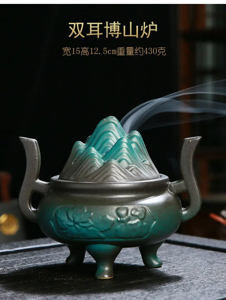 Antique ceramics Incense Burner Chinese Home Bedroom Decoration Animal Foot Plate Incense Burner Tea Ceremony Ornaments