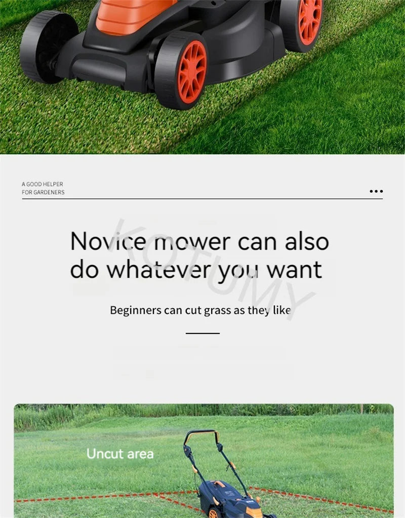 1500W/1800W/2200W Grass Trimmer For Garden Courtyard Hand Propelled Electric Lawn Mower Household Weeding Machine
