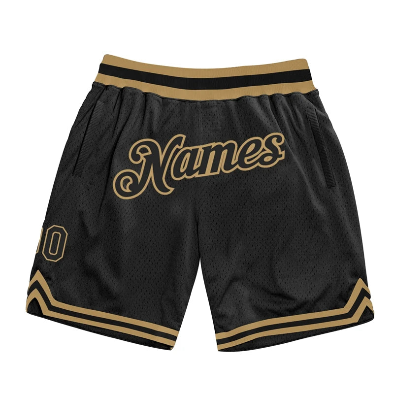 Custom Team Name Number Basketball Shorts For Men Summer Fashion 3D Printed Black Short Pants Loose Breathable Sports Shorts