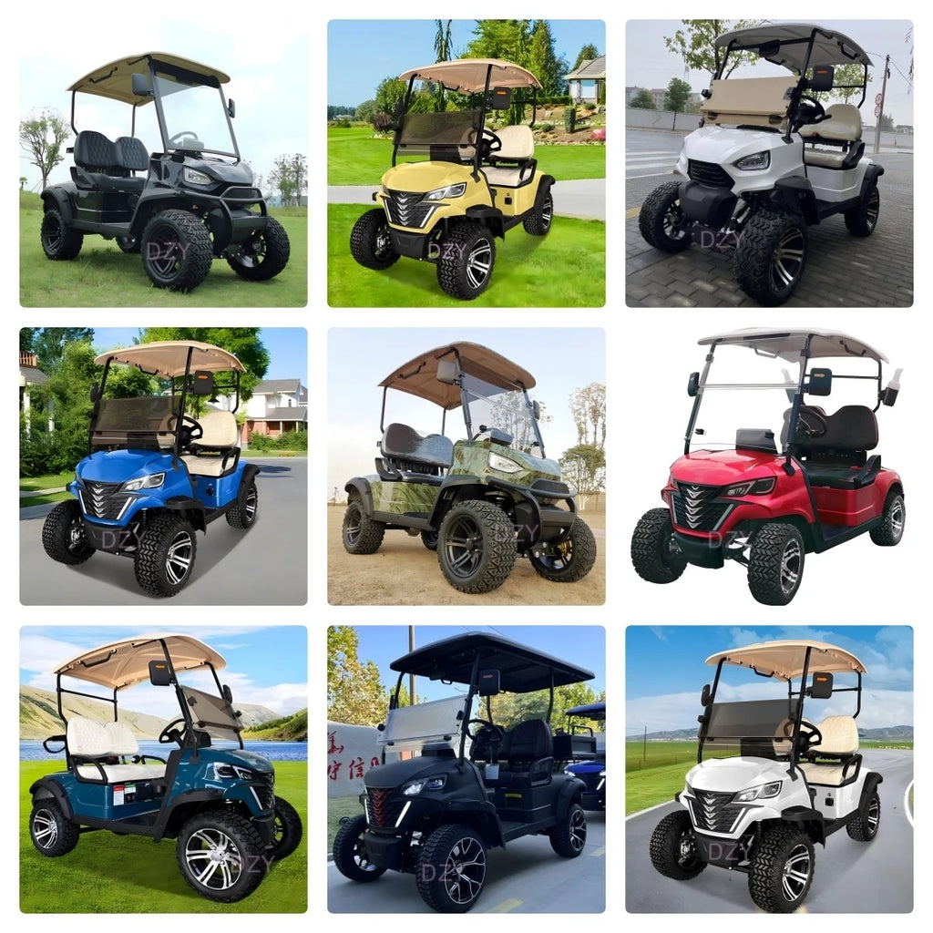 2025 New Product Luxury Heavy duty 2-seater Electric Big Wheel Club Cart Golf Cart  Electric handcart hunting cart