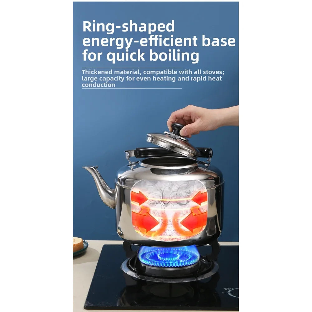 1 Pcs New Thickened  Stainless Steel Whistling Kettle  Household Large Capacity Boil  Water Kettle Induction Gas